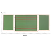 Schreib- & Maltafel magnetisch, weiß,  liniert, inkl. Kreide, Holzmagnetzahlen & -buchstaben