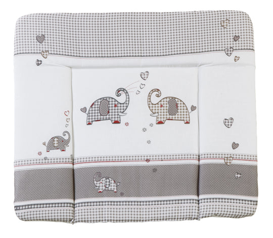 Colchoneta cambiador 'Jumbotwins', 85 x 75 cm, suave colchoneta cambiador, PU revestido, gris a cuadros – Recorte (1/1)