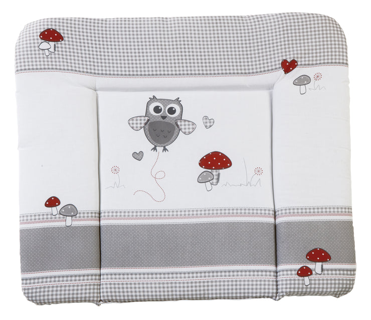 Changing mat 'Adam & Eule', 85 x 75 cm, soft changing mat, PU coated