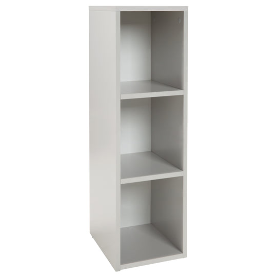 Mensola laterale grigio chiaro, 2 ripiani, mensola per camerette e camerette, HxLxP 88 x 27 x 32 cm