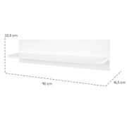 Estante de pared universal, blanco, estante de mobiliario para el espacio sobre la cómoda o como estante de libros