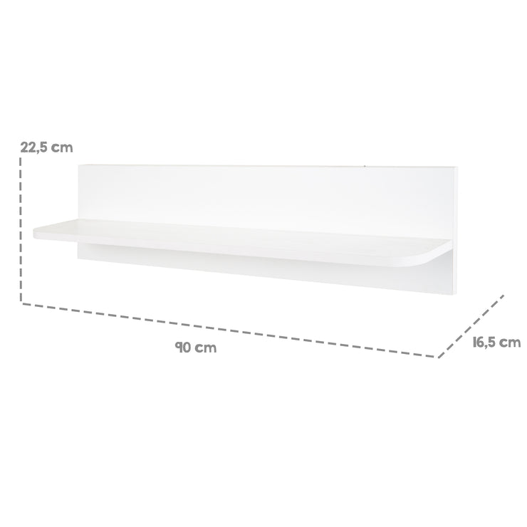 Estante de pared universal, blanco, estante de mobiliario para el espacio sobre la cómoda o como estante de libros