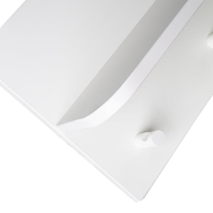 Wall wardrobe, 1 shelf, 5 hooks, for wall hall/bathroom or cloakroom in the children's room