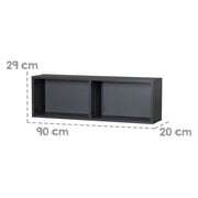 Universal wall shelf Anthracite, furnishing shelf for the space above the changing table