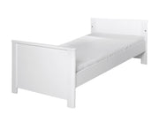 Juego de habitación 'Linus' con cama combinada de 70 x 140 cm, cambiador y armario de 3 puertas, blanco / gris