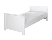 Zimmerset 'Linus' inkl. Kombi-Bett 70 x 140 cm, Wickelkommode & 3-türigem Schrank, Weiß / grau