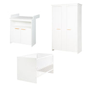 Zimmerset 'Anton' inkl. Kinderbett 70x140, Wickelkommode 2-türig, Kleiderschrank 2,5-türig