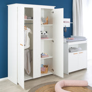 Zimmerset 'Anton' inkl. Kinderbett 70x140, Wickelkommode 2-türig, Kleiderschrank 2,5-türig
