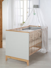 Kombi-Kinderbett 'Caro', 70 x 140 cm, höhenverstellbar, mitwachsend, 3 Schlupfsprossen, umbaubar