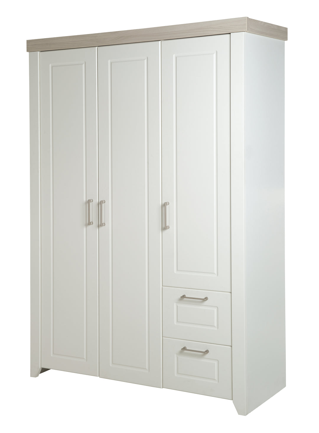 Set de chambre 'Felicia', incl. lit bébé 70 x 140 cm, commode à langer et armoire, blanc/orme lunaire