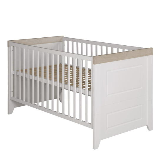 Set de chambre 'Felicia', incl. lit bébé 70 x 140 cm, commode à langer et armoire, blanc/orme lunaire