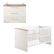 Ensemble de meubles 'Nele', en 2 parties, avec lit bébé 70 x 140 et table à langer large