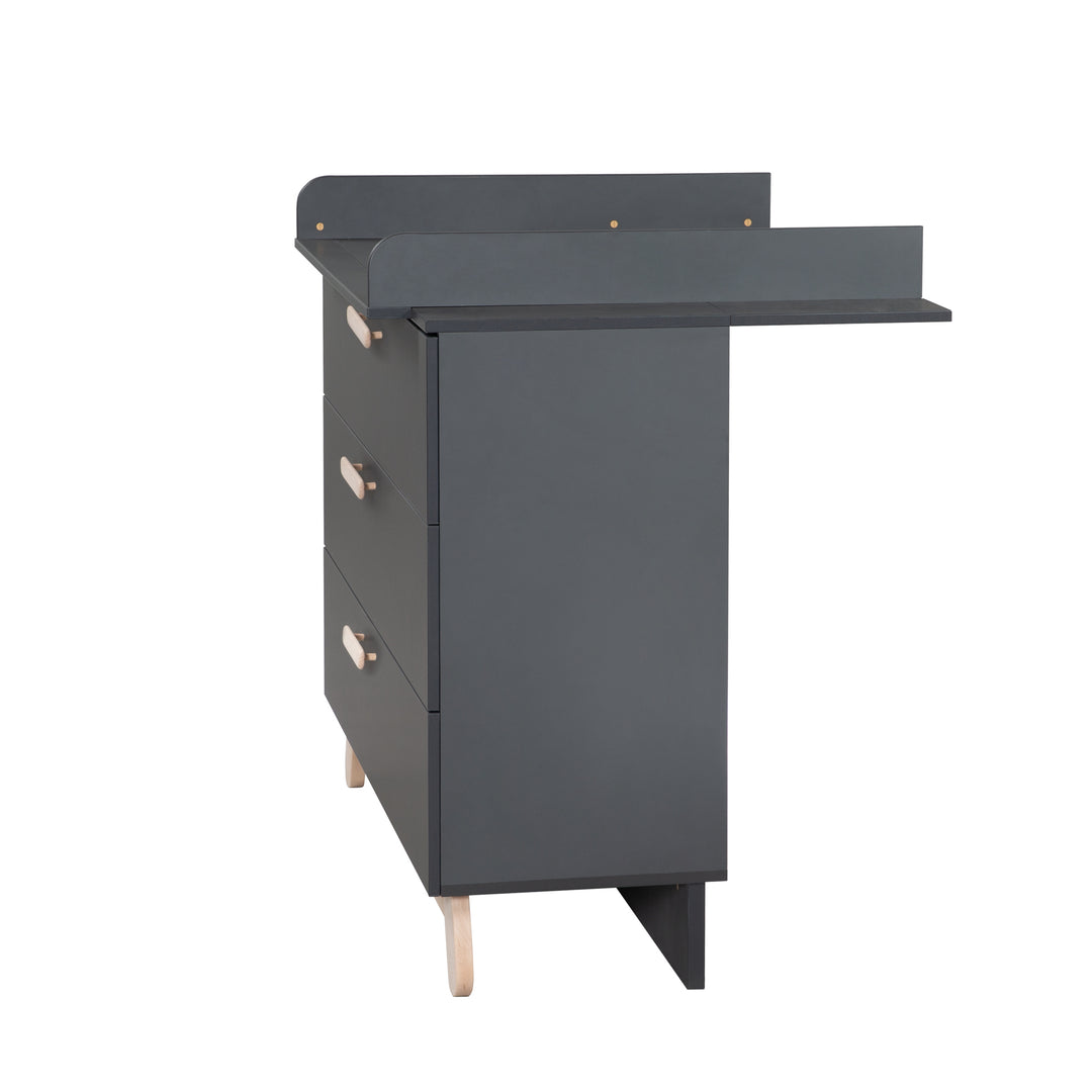 Furniture Set 'Jara' Including Baby/Children's Bed 70 x 140 cm & Changing Table in Anthracite