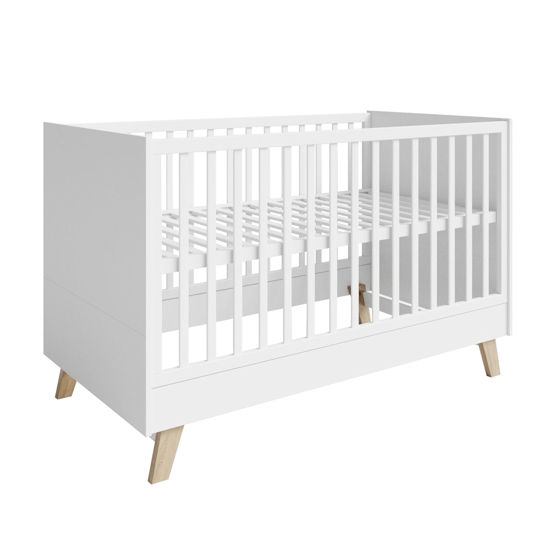 Möbelset 'Smile' 2-teilig - Kombi-Bett 70x140 + Wickelkommode - Artisan Eiche / Weiß