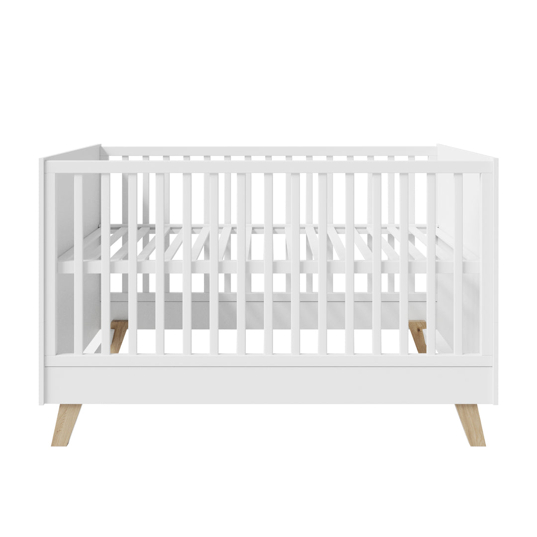 Möbelset 'Smile' 2-teilig - Kombi-Bett 70x140 + Wickelkommode - Artisan Eiche / Weiß