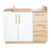 Set di mobili 'Lion 2 -Part - Compi Children's Bed 70x140 + Cambiamento tavolo largo - bianco - arredamento' artigiano quercia '