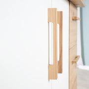 Set di mobili 'Lion 2 -Part - Compi Children's Bed 70x140 + Cambiamento tavolo largo - bianco - arredamento' artigiano quercia '