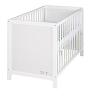 Chambre bébé duo "Hamburg" - Lit bébé 60x120 + Commode à langer - Blanc