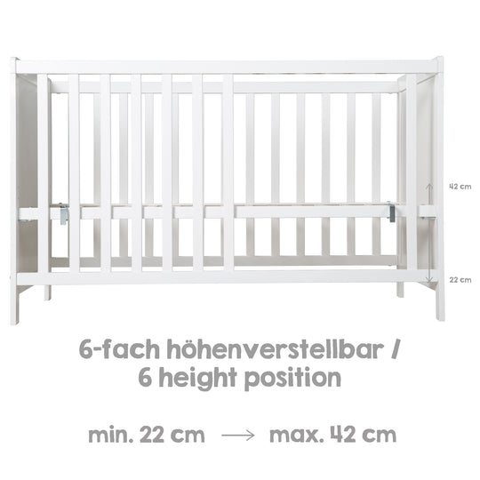 Conjunto de habitación, incluye cómoda para cambiar 'Hamburgo' y cuna de colecho 60 x 120 cm con somier