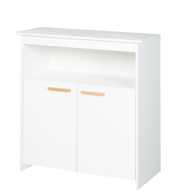 Ensemble de meubles "Anton" avec lit bébé évolutif 70x140 et commode à langer en blanc