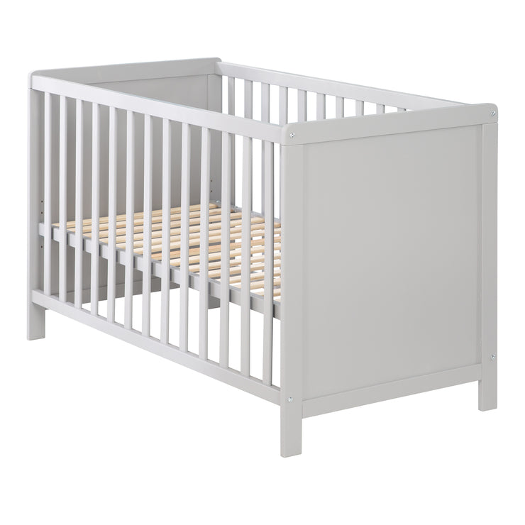 Chambre bébé duo "Hamburg" - 2 en 1 lit bébé 60x120 + commode à langer 2 portes - Taupe