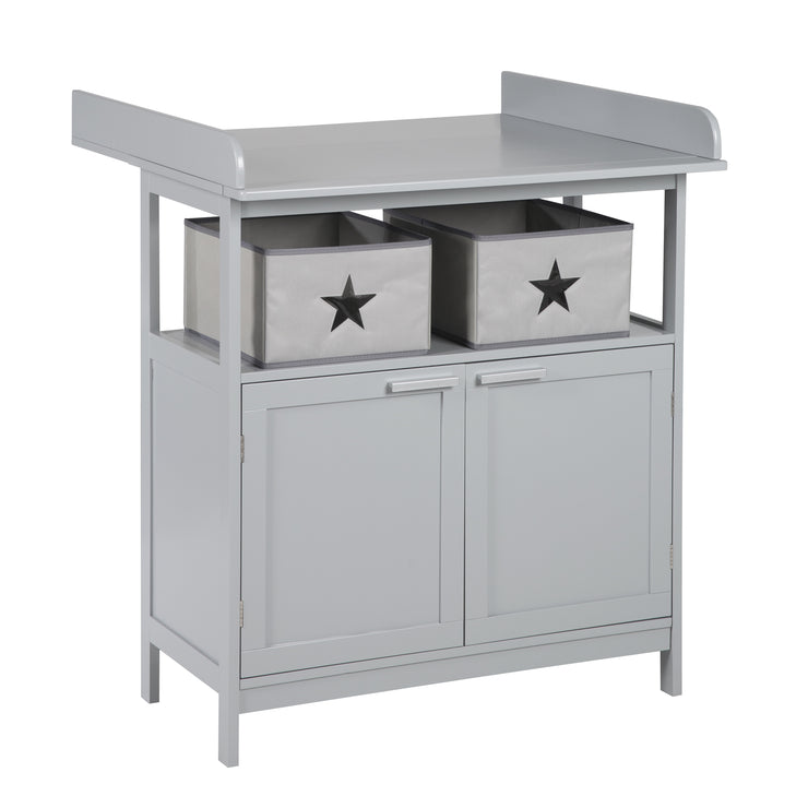 Set di mobili 'Amburgo' - Baby & Side Led 60x120 + Cambiamento Tabella 2 -door - Taupe