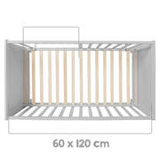 Set di mobili 'Amburgo' - Baby & Side Led 60x120 + Cambiamento Tabella 2 -door - Taupe