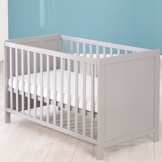 Möbelset 'Hamburg' - Baby- & Beistellbett 60x120 + Wickelkommode 2-türig - Taupe
