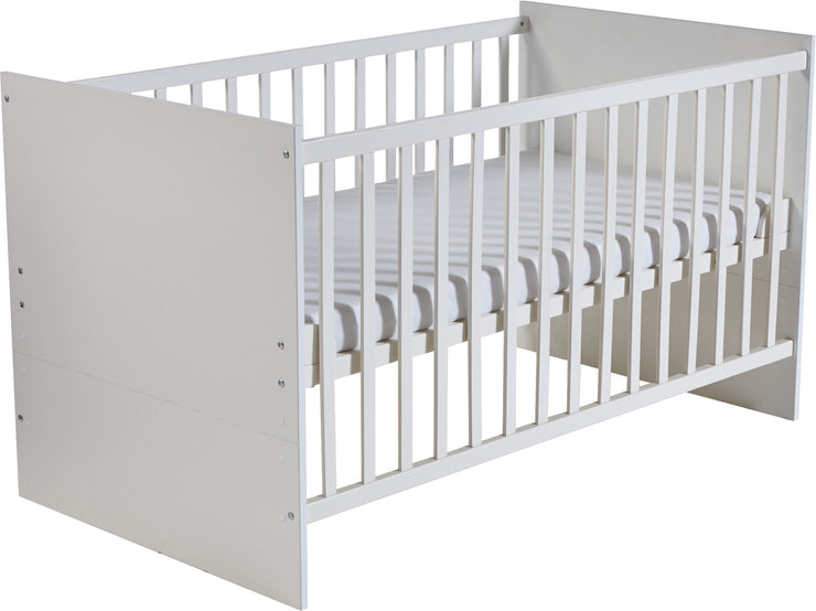 Children's room set 'Maren' including a combination cot 70 x 140 cm & wide changing table, white