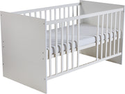 Children's room set 'Maren' including a combination cot 70 x 140 cm & wide changing table, white