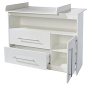 Furniture set 'Maren' including combination children's bed 70 x 140 cm & wide changing table, white