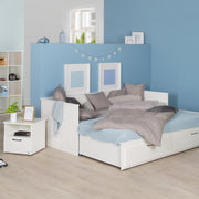 Jugendzimmerset 'Sylt' 2-teilig, weiß, inkl. Tagesbett & Schreibtisch