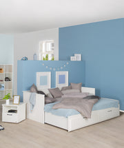 Jugendzimmerset 'Sylt' 2-teilig, weiß, inkl. Tagesbett & Schreibtisch