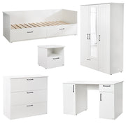 Jugendzimmer-Set 'Sylt' 5-teilig - Canadien White - komplette Vollausstattung