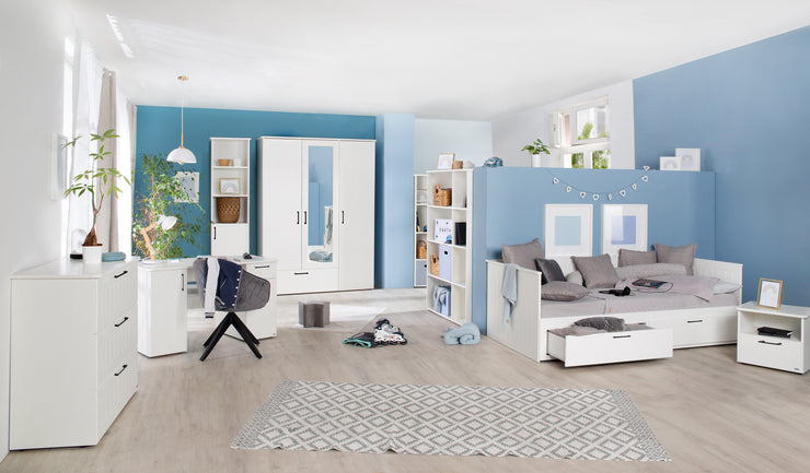 Jugendzimmer-Set 'Sylt' 5-teilig - Canadien White - komplette Vollausstattung