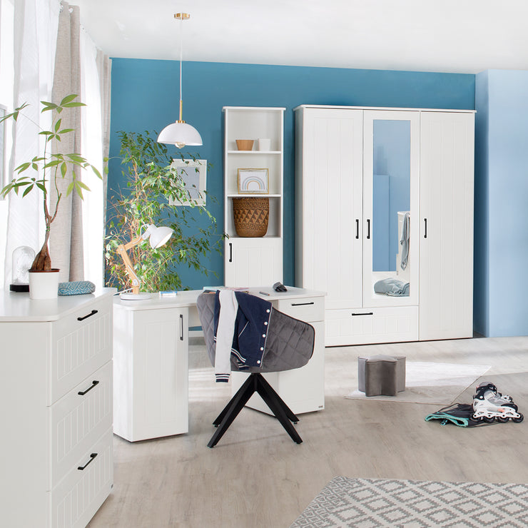 Jugendzimmer-Set 'Sylt' 5-teilig - Canadien White - komplette Vollausstattung