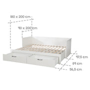 Jugendzimmer-Set 'Sylt' 5-teilig - Canadien White - komplette Vollausstattung