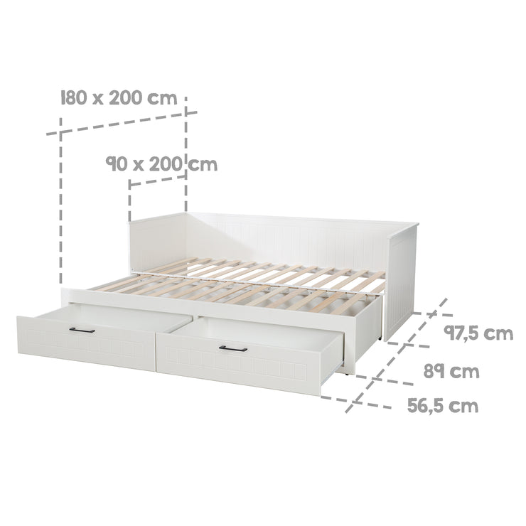 Jugendzimmer-Set 'Sylt' 5-teilig - Canadien White - komplette Vollausstattung
