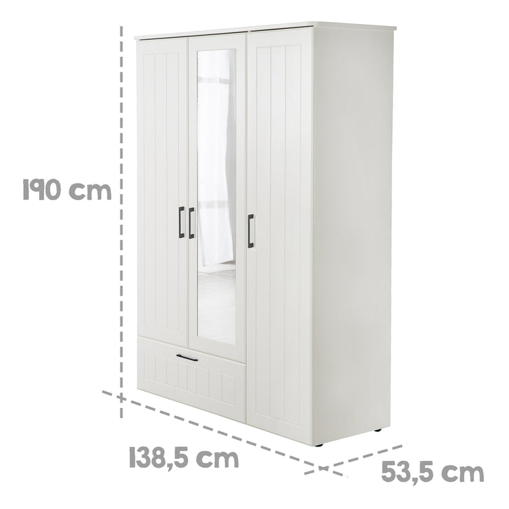 Jugendzimmer-Set 'Sylt' 5-teilig - Canadien White - komplette Vollausstattung