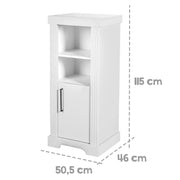 Standregal 'Maxi‘, Korpus Dekor Weiß, Fronten Canadian White, Holz, mit Soft Close-Technik