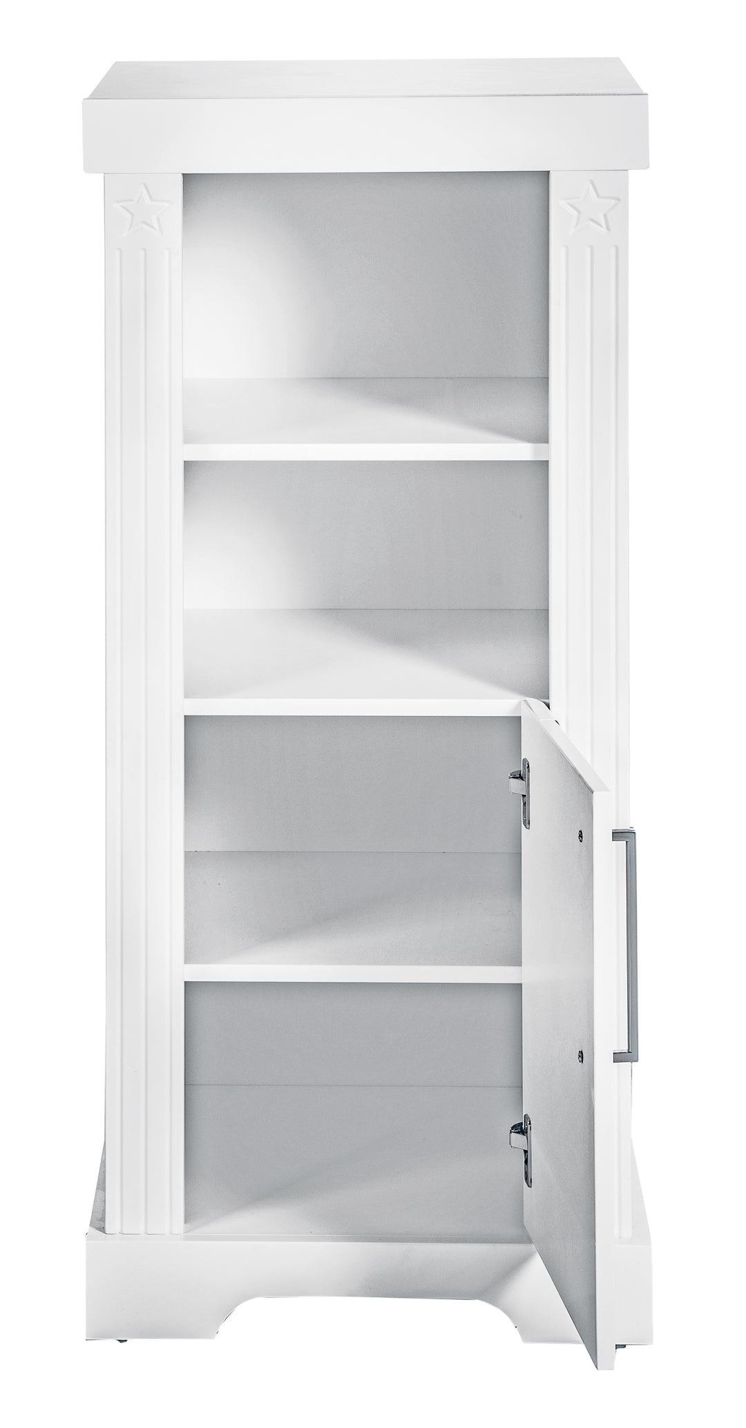 Standregal 'Maxi‘, Korpus Dekor Weiß, Fronten Canadian White, Holz, mit Soft Close-Technik