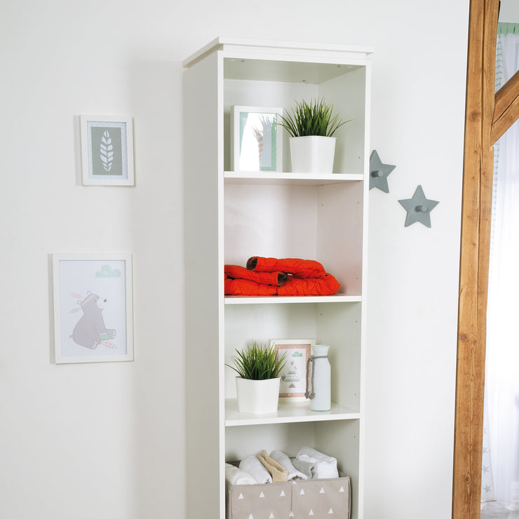 Standregal 'Mia' im Landhausstil, aus Holz für Babyzimmer & Kinderzimmer mit Soft Close-Technik