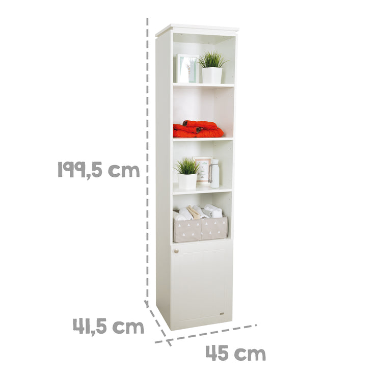 Stand shelf 'Mia' in country style, made of wood for baby rooms & children's rooms with soft close technology