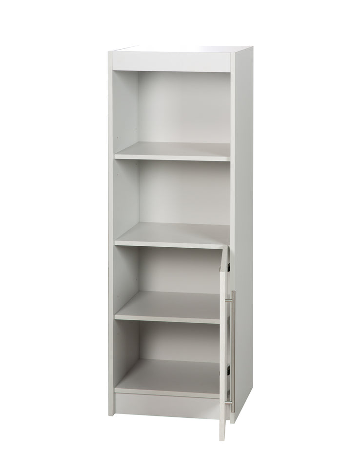 Étagère sur pied "Maren 2" en bois pour chambres d'enfant, gris/blanc