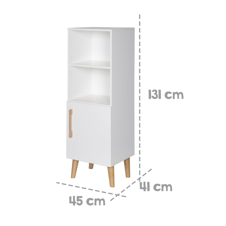 Étagère sur pied "Mick" avec poignée en bois pour chambre d'enfants