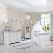 Universal-Seitenregal, weiß, passend unter Wickelkommoden, für Baby- & Kinderzimmer