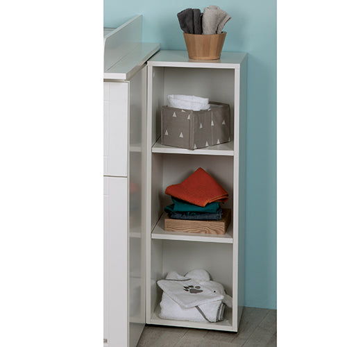 Seitenregal 'Mia', passend unter Wickelkommode 'Mia', für Babyzimmer & Kinderzimmer, weiß, Holz