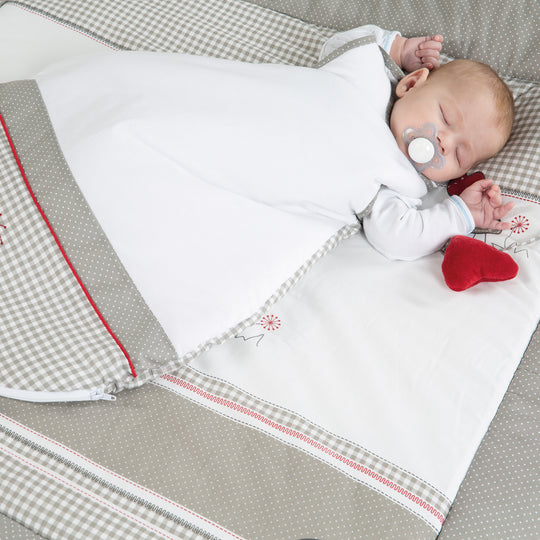 Sleeping Bag 'Adam & Owl', 70 - 110 cm, All-Year, Breathable Cotton, Unisex