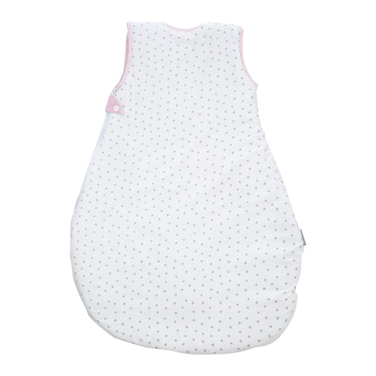 Sleeping Bag 'Small Cloud Pink', 70 - 90 cm, All-Year Baby Sleeping Bag, Breathable Cotton