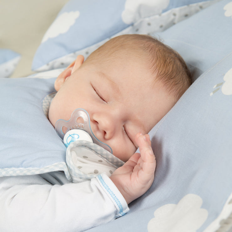 Gigoteuse bébé "Kleine Wolke blau", 70 - 90 cm, toute l'année, en coton aéré, unisexe